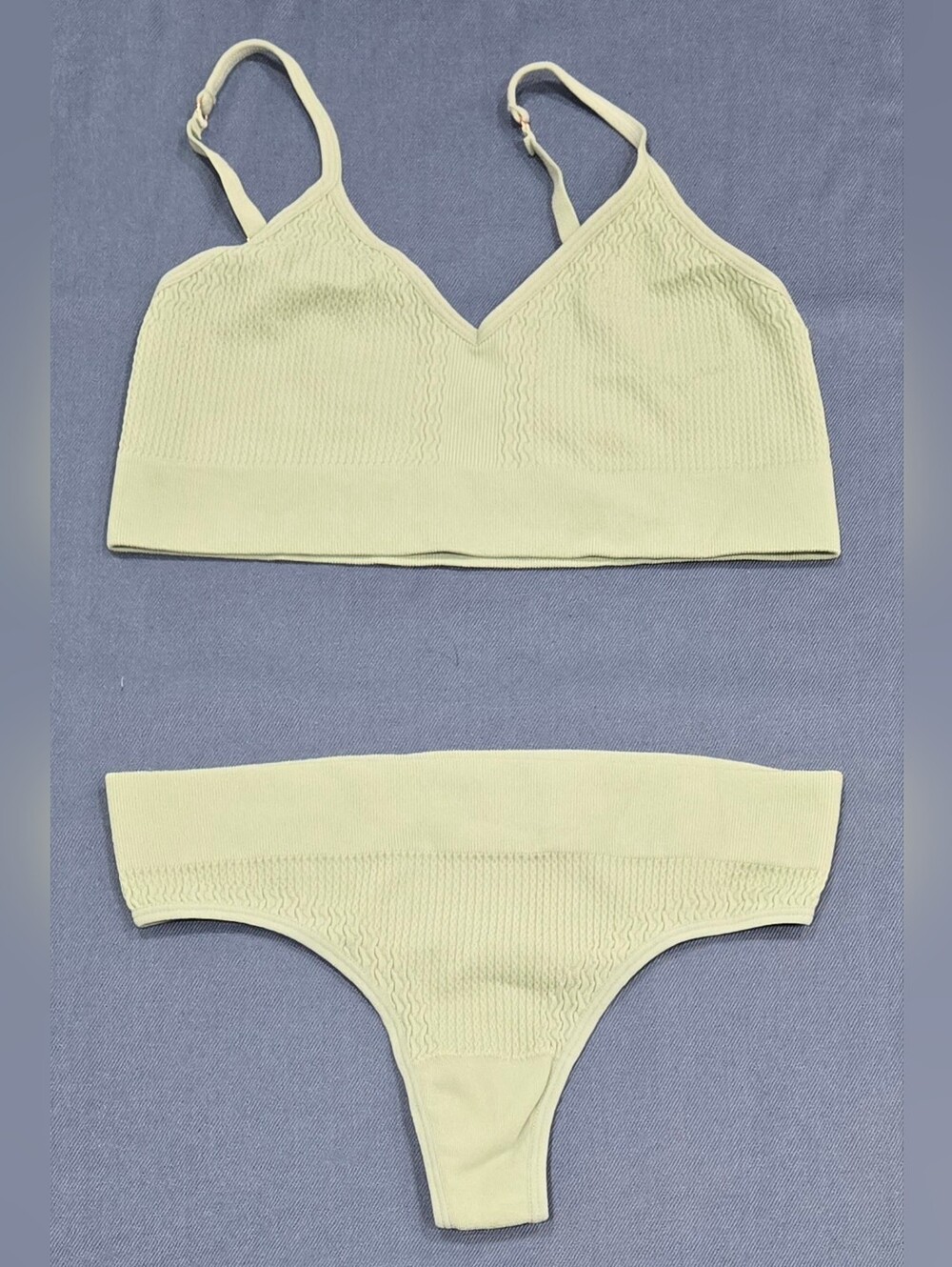 Sage Green Seamless Bralette & Panty Set
